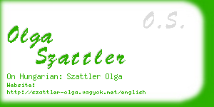 olga szattler business card